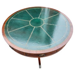 Mahogany English Regency Style Leather Top Center Table C1940