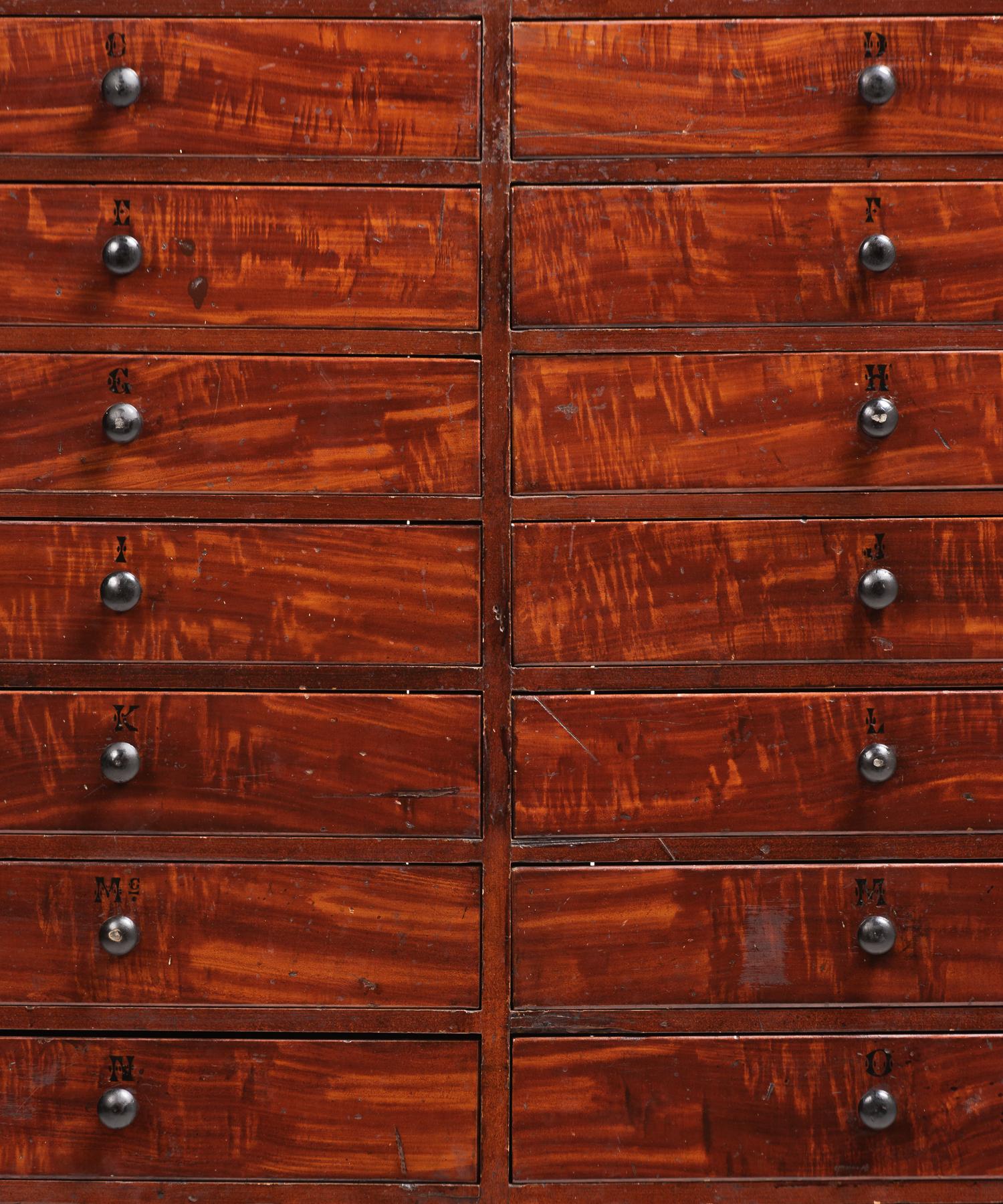 Stained Mahogany Estate Chest of Drawers, England, circa 1840