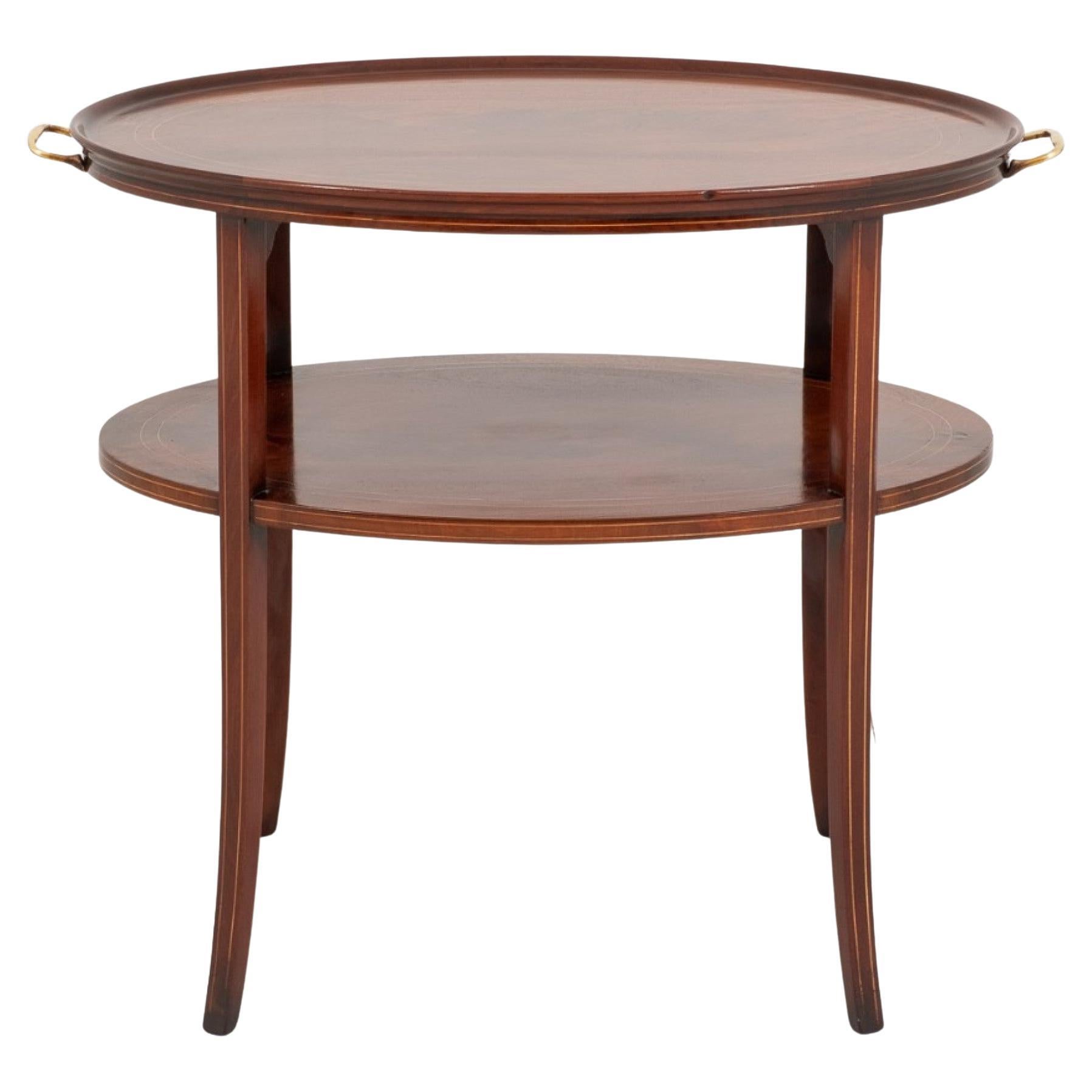 Mahagoni Etagentisch Etagere Beistelltische 1900