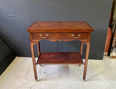 Mahogany Expandable Bar Cart