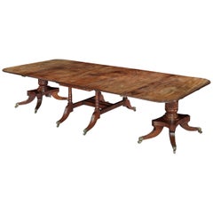 Mesa de comedor extensible de caoba de la época georgiana tardía