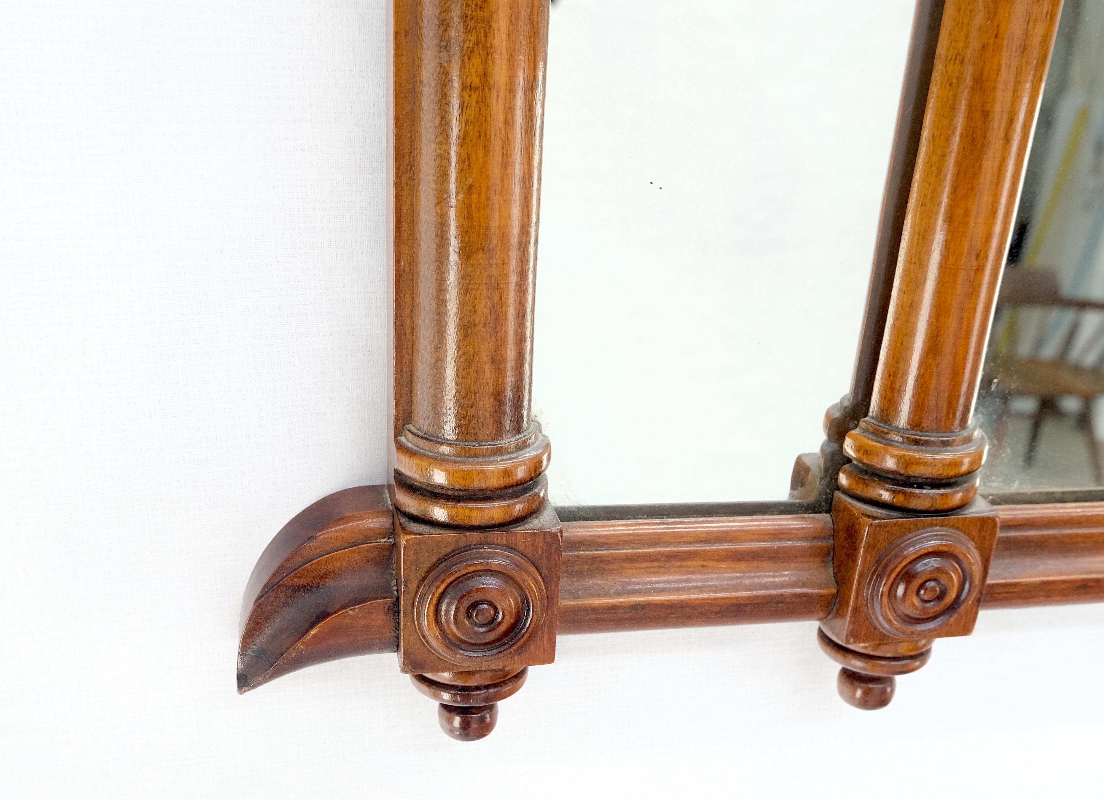 American Mahogany Faux Bamboo & Pagoda Theme Rectangle Wall Mirror MINT!