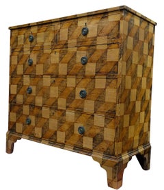 Mahogany Faux Painted Bureau, England, 19th Century