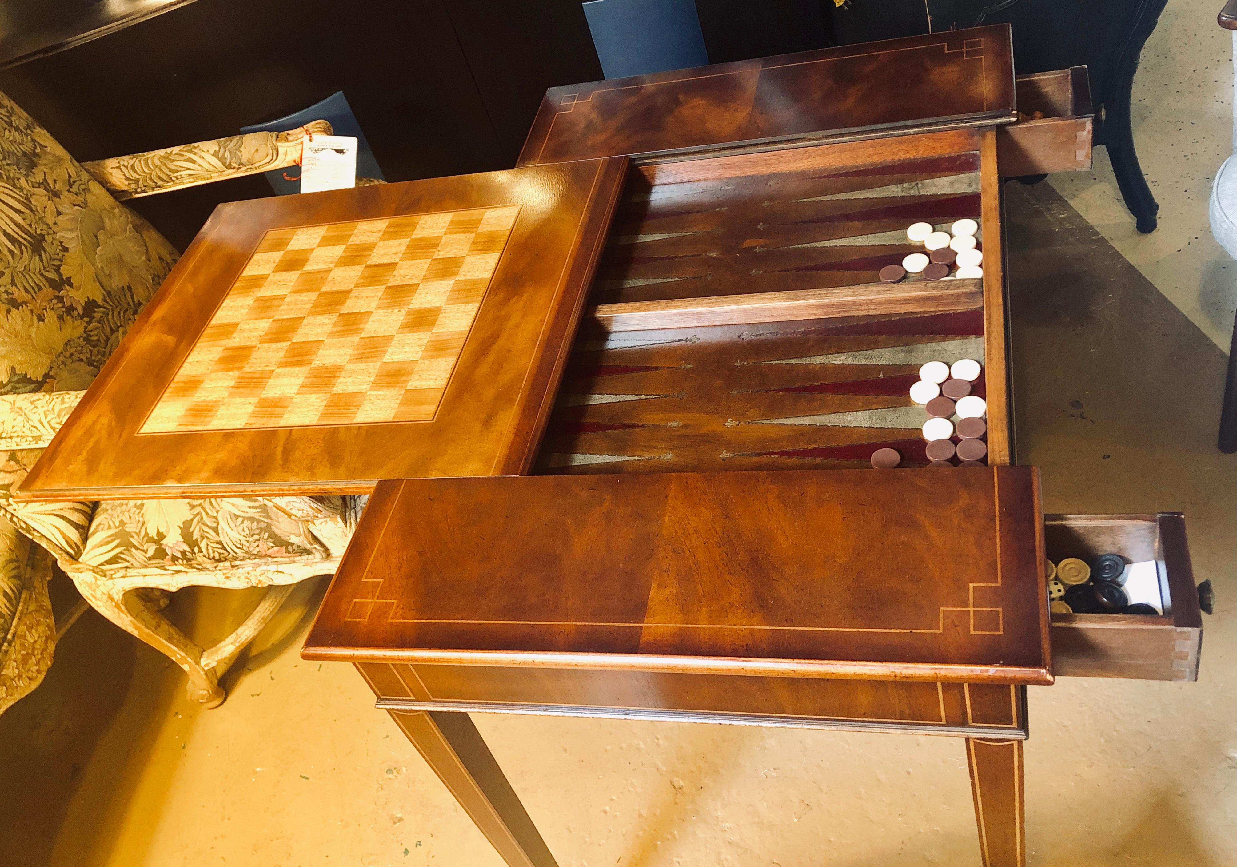American Mahogany Federal Style Smith and Watson Game / Card Table