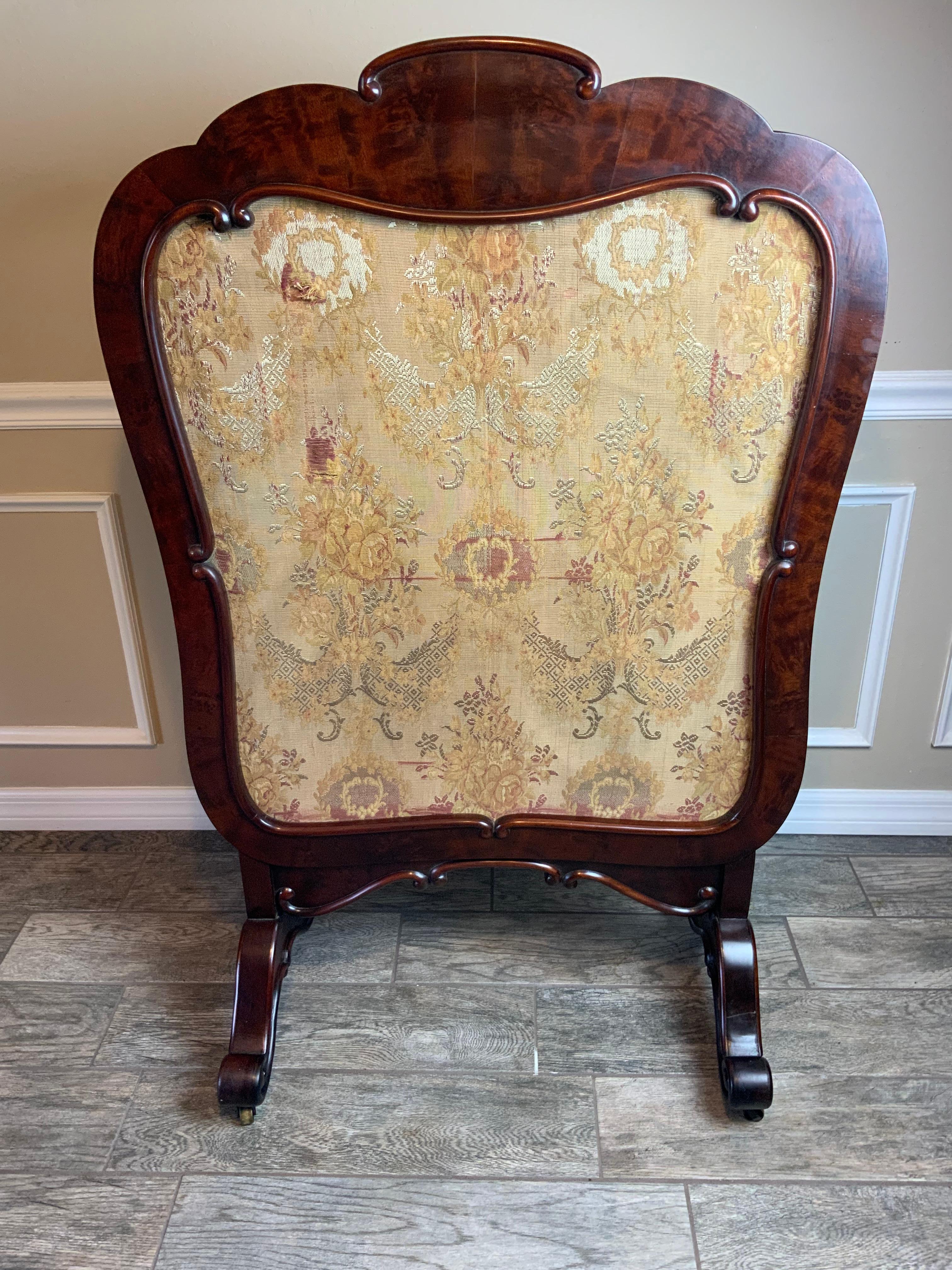 Mahogany Fire Screen For Sale 2