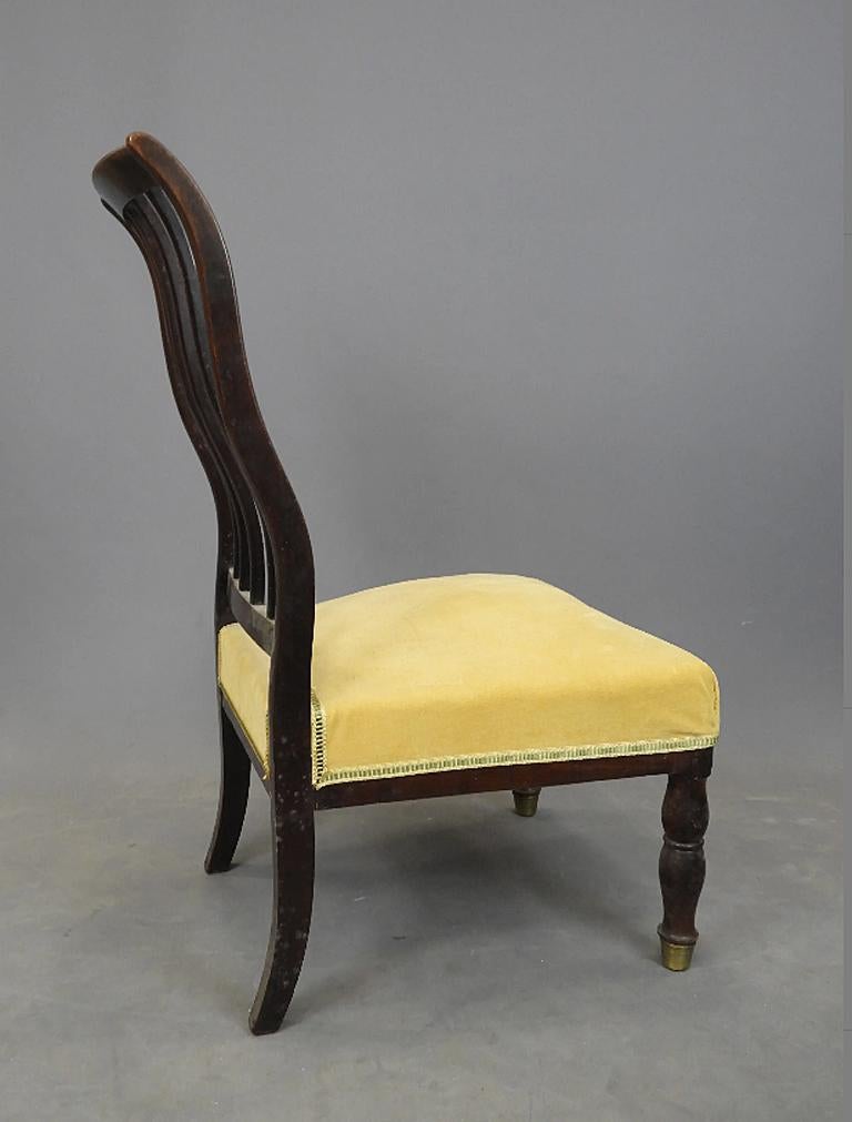 Mahogany fireside chair Louis Philippe circa 1830/1850 In Good Condition For Sale In Saint-Ouen, FR