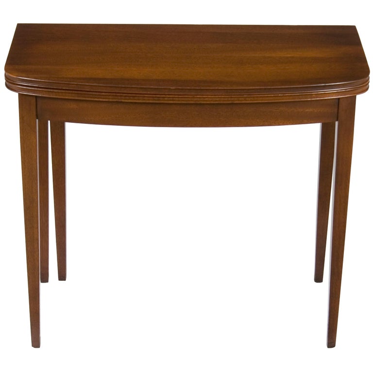 Mahogany Flip Top Card Game Table at 1stDibs