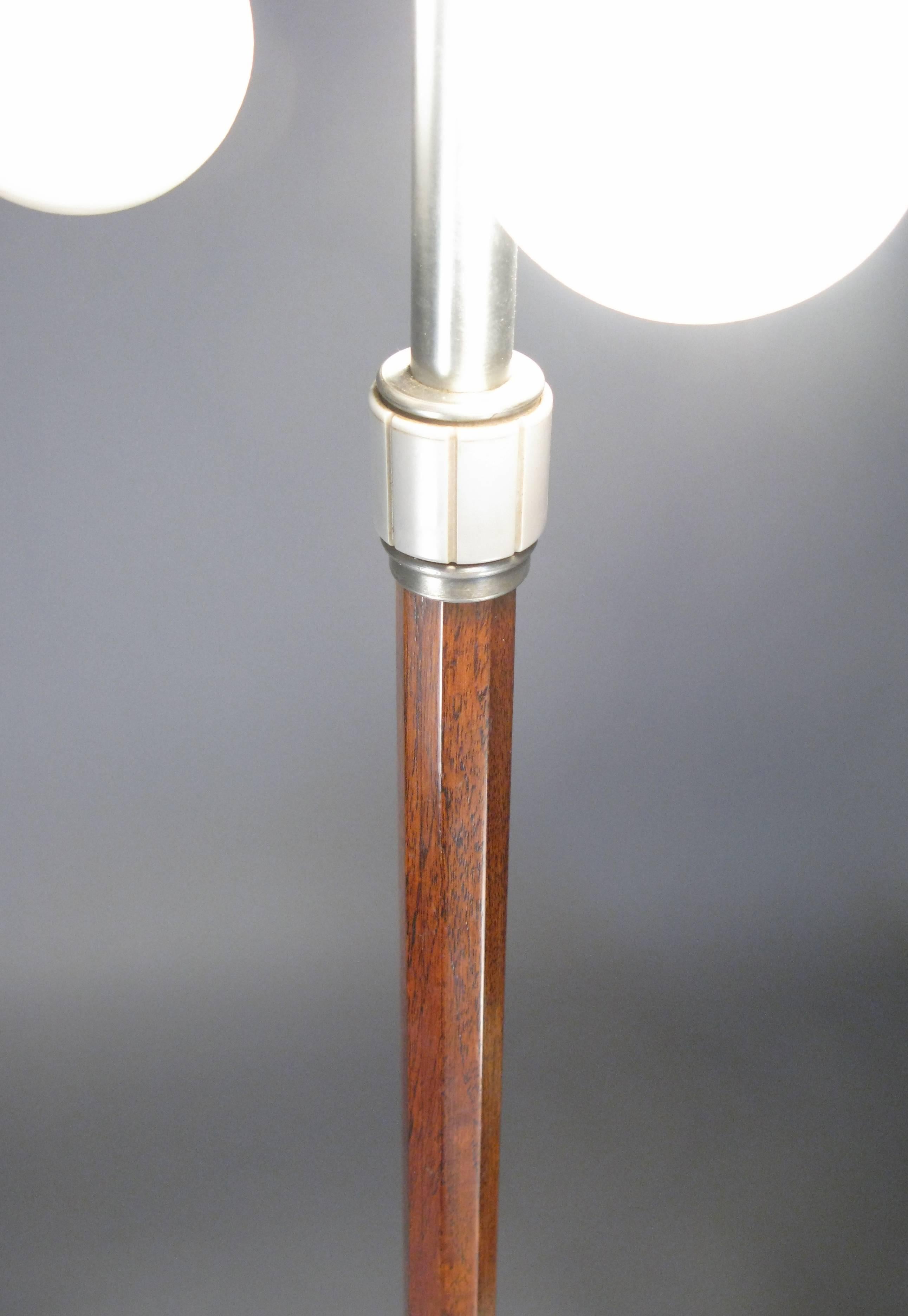 Mid-20th Century Mahogany Floor Lamp by Edward Wormley for Hansen