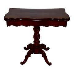 Mahogany Fold-Over Game Table, circa 1895