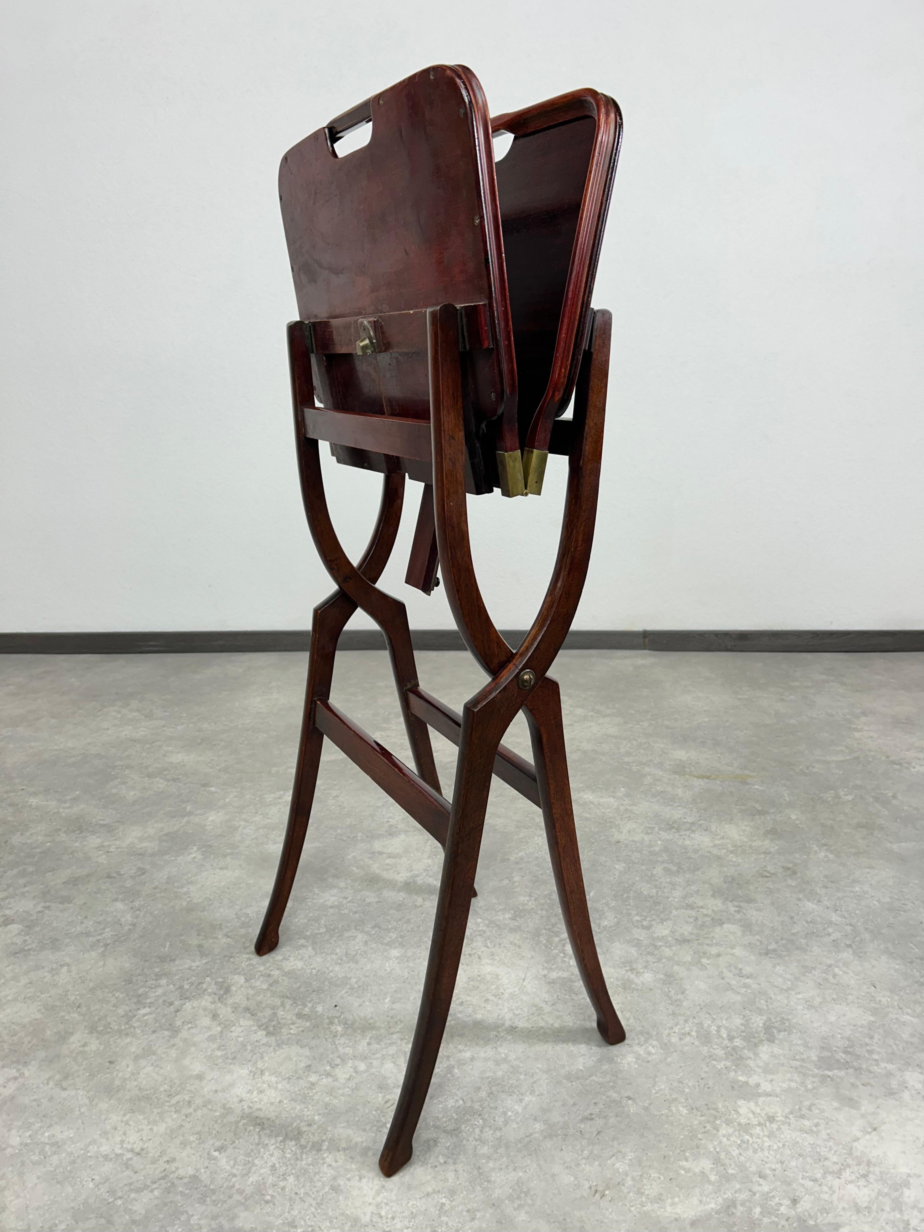Mahogany folding table in style of vienna secession en vente 4