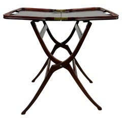 Mahogany folding table in style of vienna secession