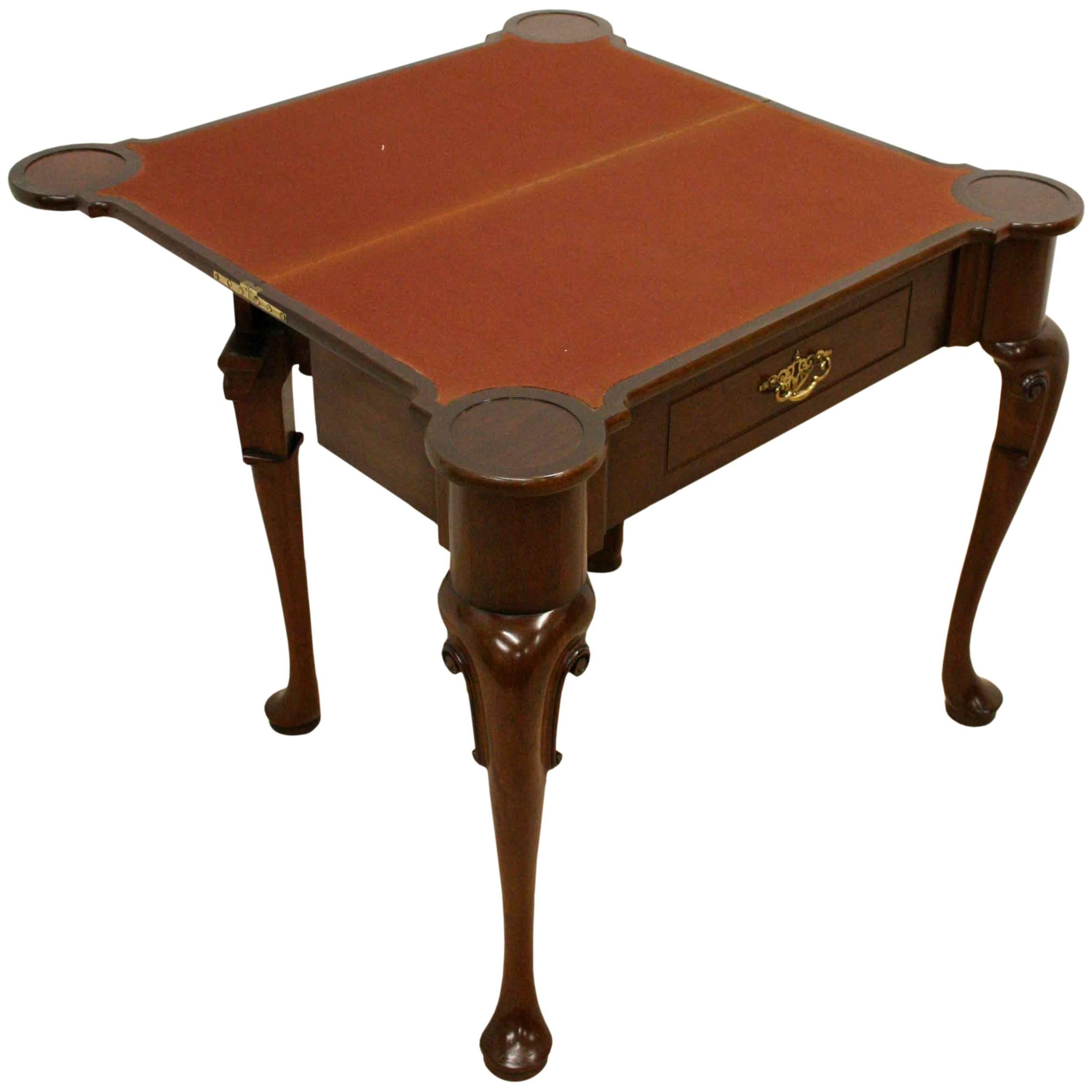 English Mahogany Foldover Card Table by Gillows of Lancaster, circa 1880 For Sale