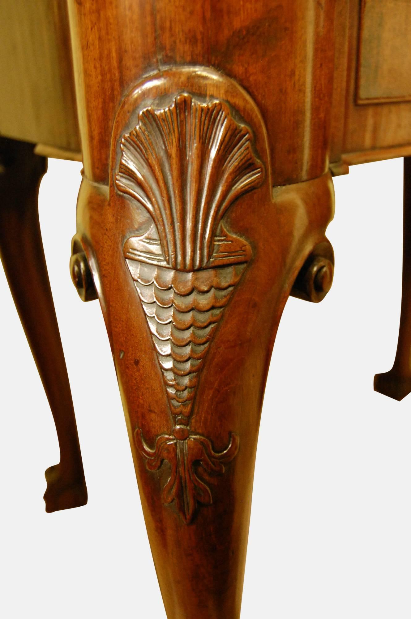 19th Century Mahogany Foldover Table For Sale
