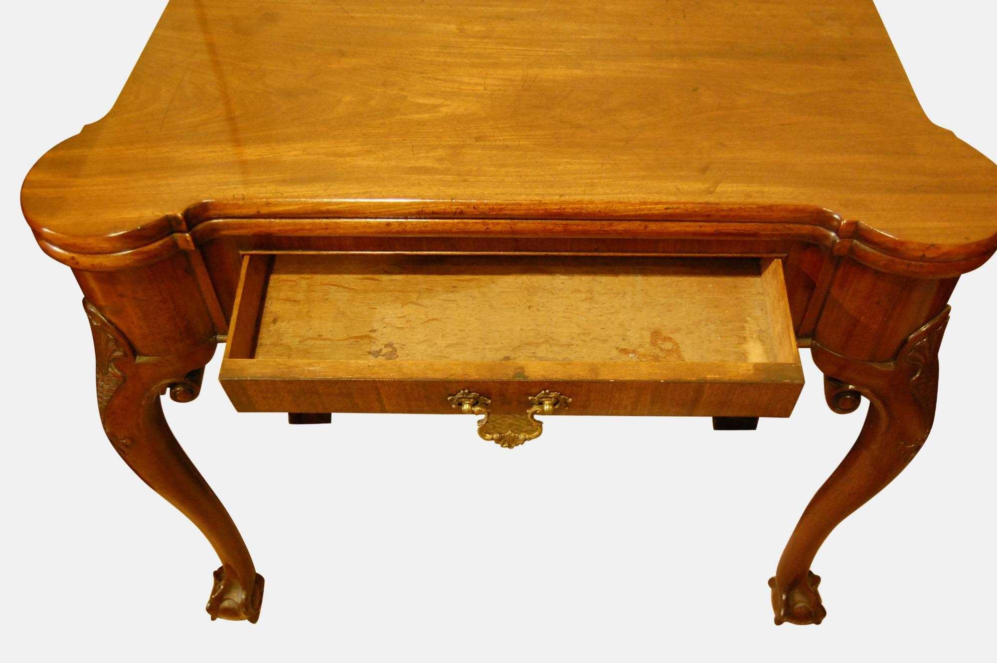 Mahogany Foldover Table For Sale 1