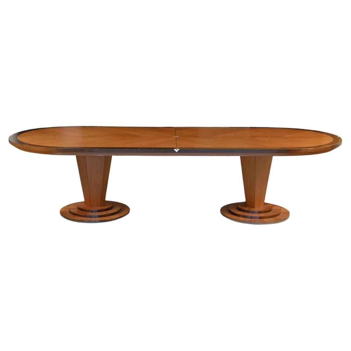 Mahogany Fountain Dining / Conference Table by Lee Weitzman For Sale
