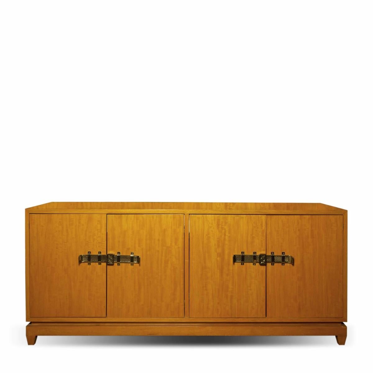 Mid-Century Modern Mahogany Four-Door Cabinet by Tommi Parzinger