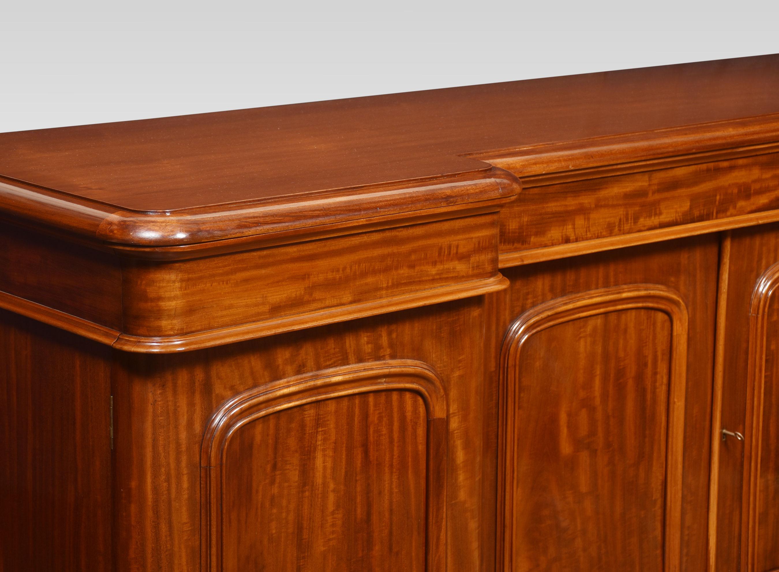 19th Century Mahogany Four Door Sideboard For Sale
