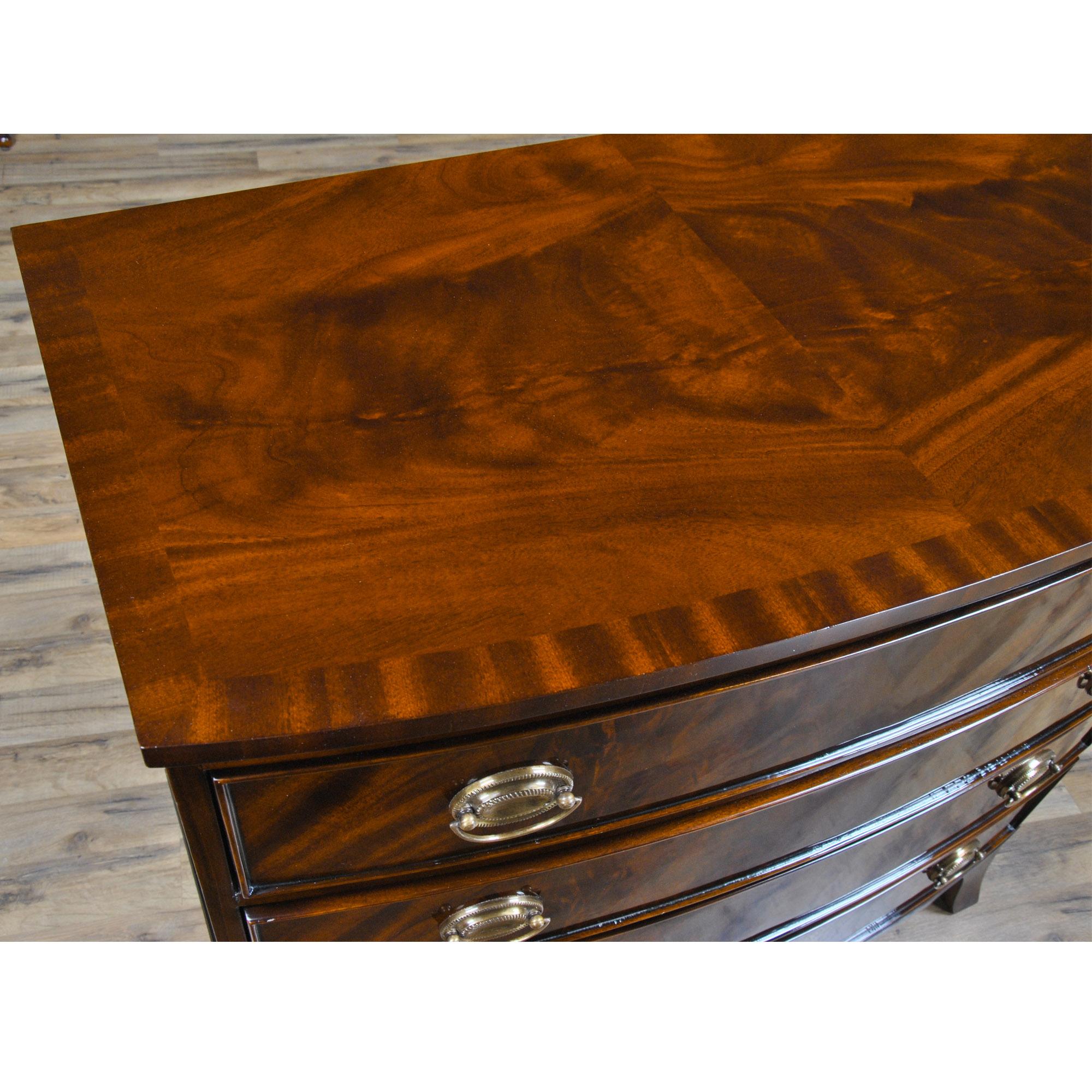 Hand-Crafted Mahogany Four Drawer Chest  For Sale
