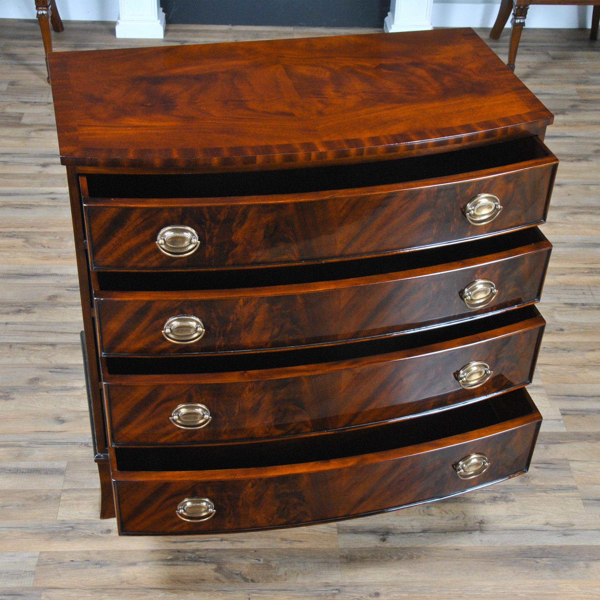 Mahogany Four Drawer Chest  In New Condition For Sale In Annville, PA