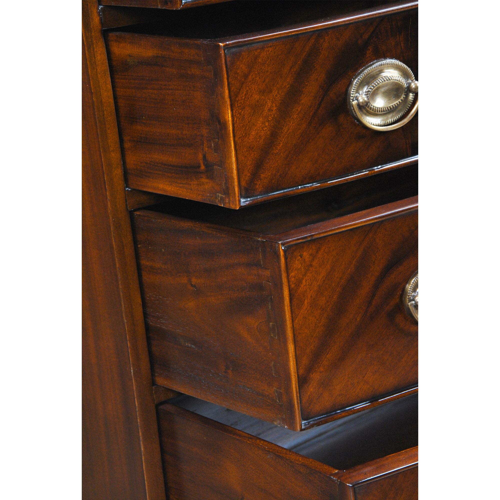 Contemporary Mahogany Four Drawer Chest  For Sale