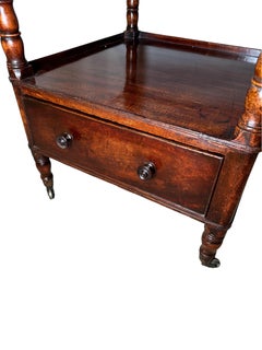 Mahogany Four-Tiered, Single Drawer Etagere