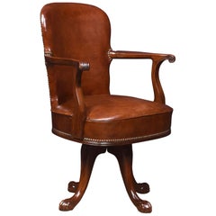 Antique Mahogany Framed Office Chair