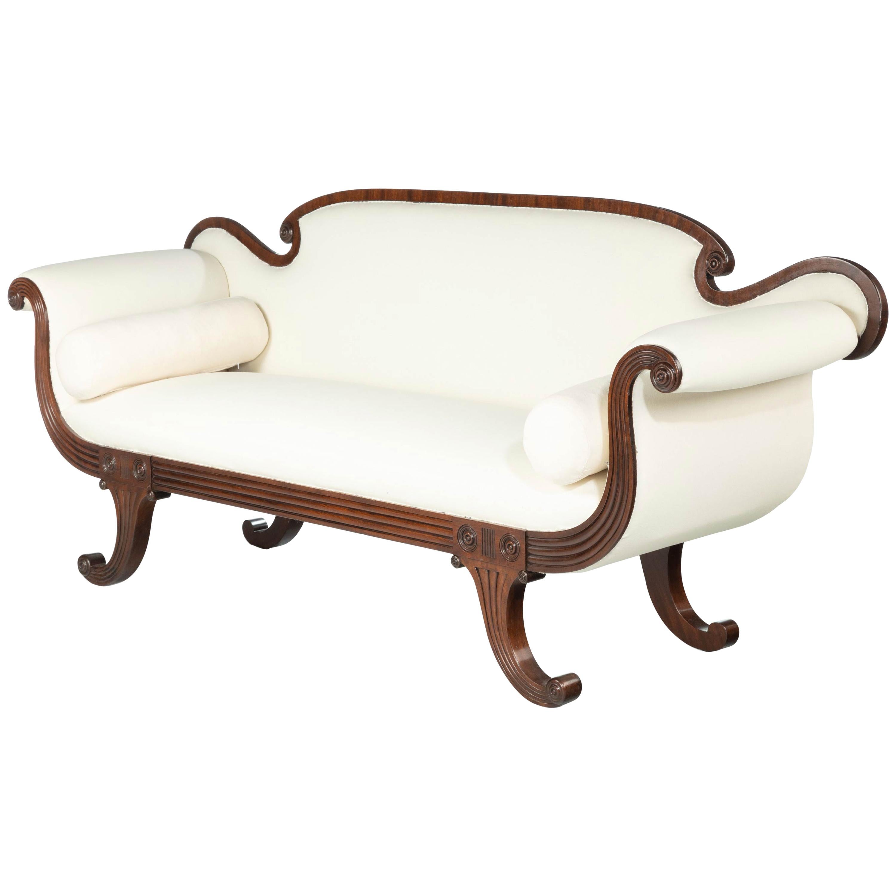 Mahogany Framed Regency Period Sofa