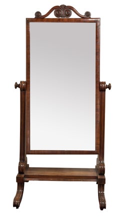 Mahogany Framed William IV Cheval Mirror, circa 1830
