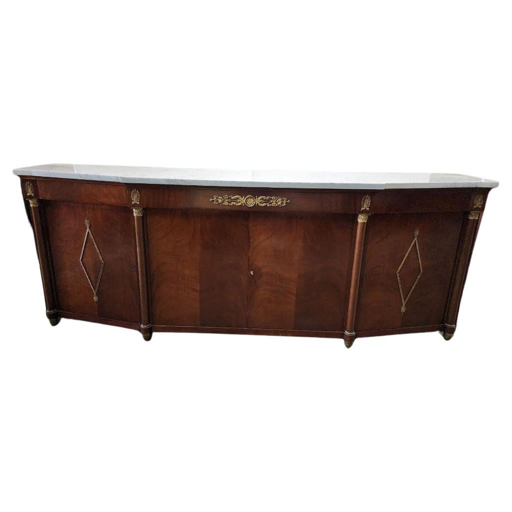 Mahogany French Empire Style Sideboard For Sale