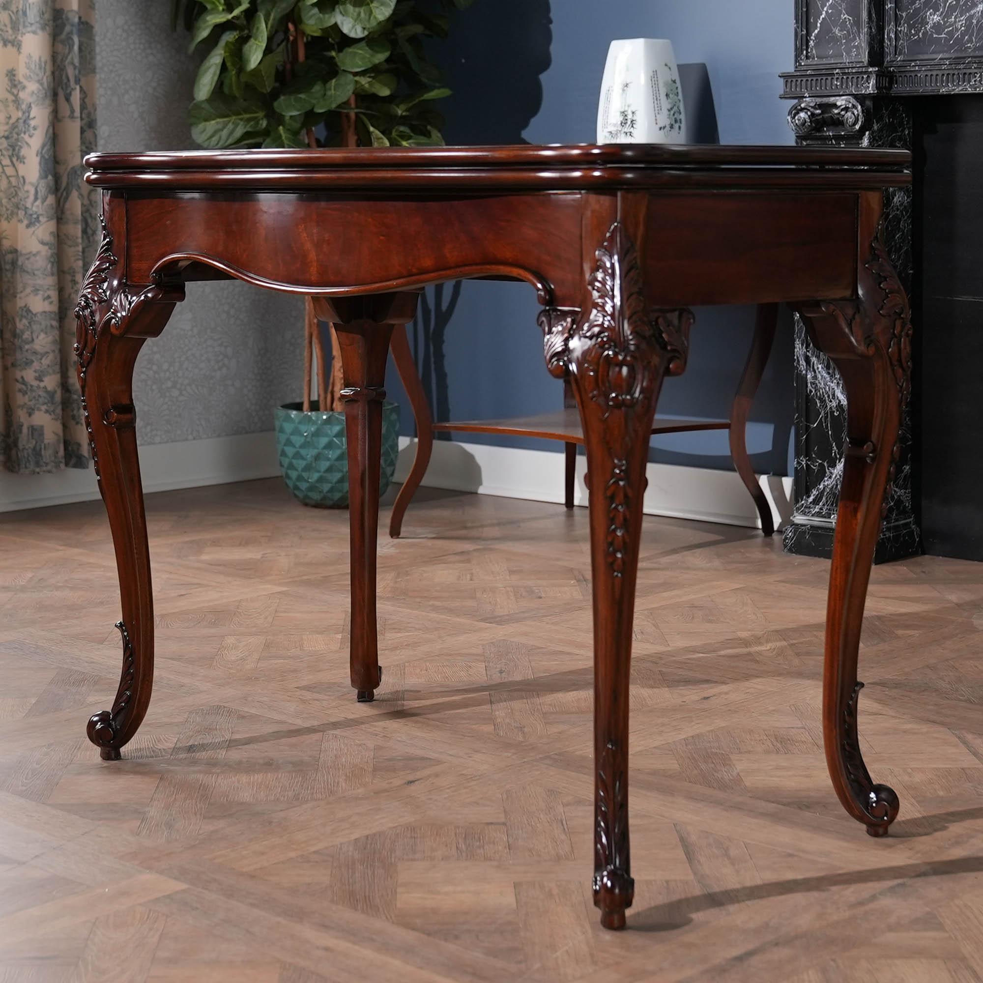 Mahogany French Game Table For Sale 8
