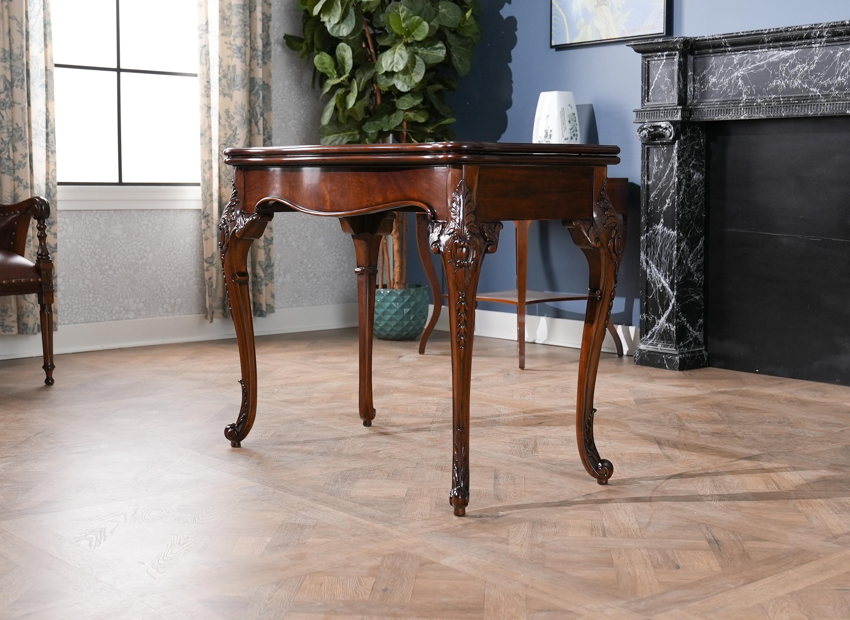 Contemporary Mahogany French Game Table For Sale
