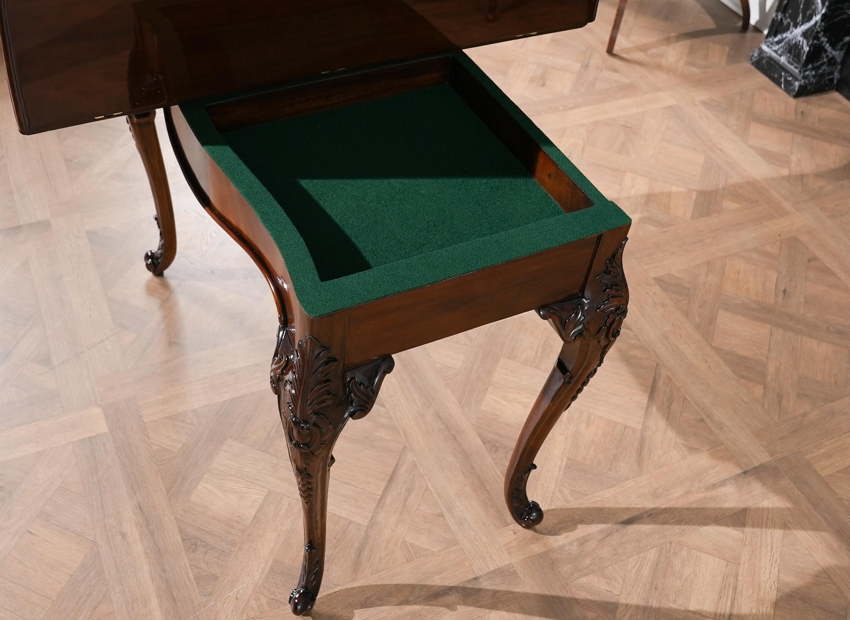Mahogany French Game Table For Sale 3