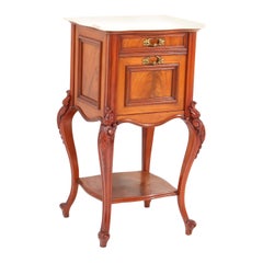 Antique Mahogany French Louis XV Style Nightstand or Bedside Table, 1900s