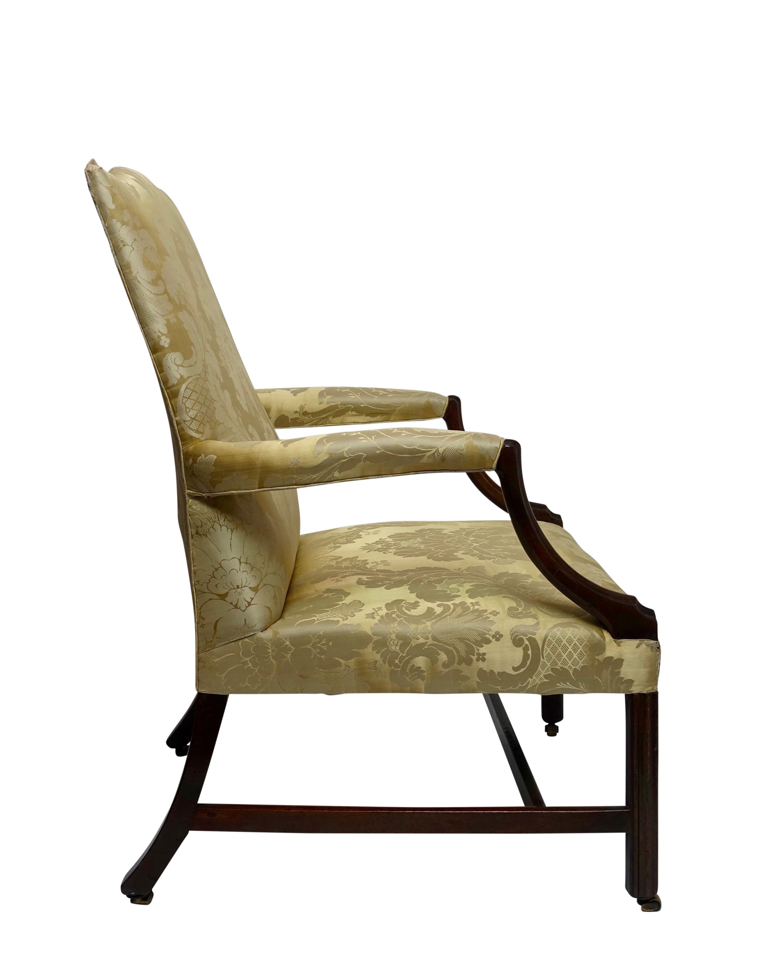 Mahogany Gainsborough Library Chair, England 18th Century In Good Condition In San Francisco, CA