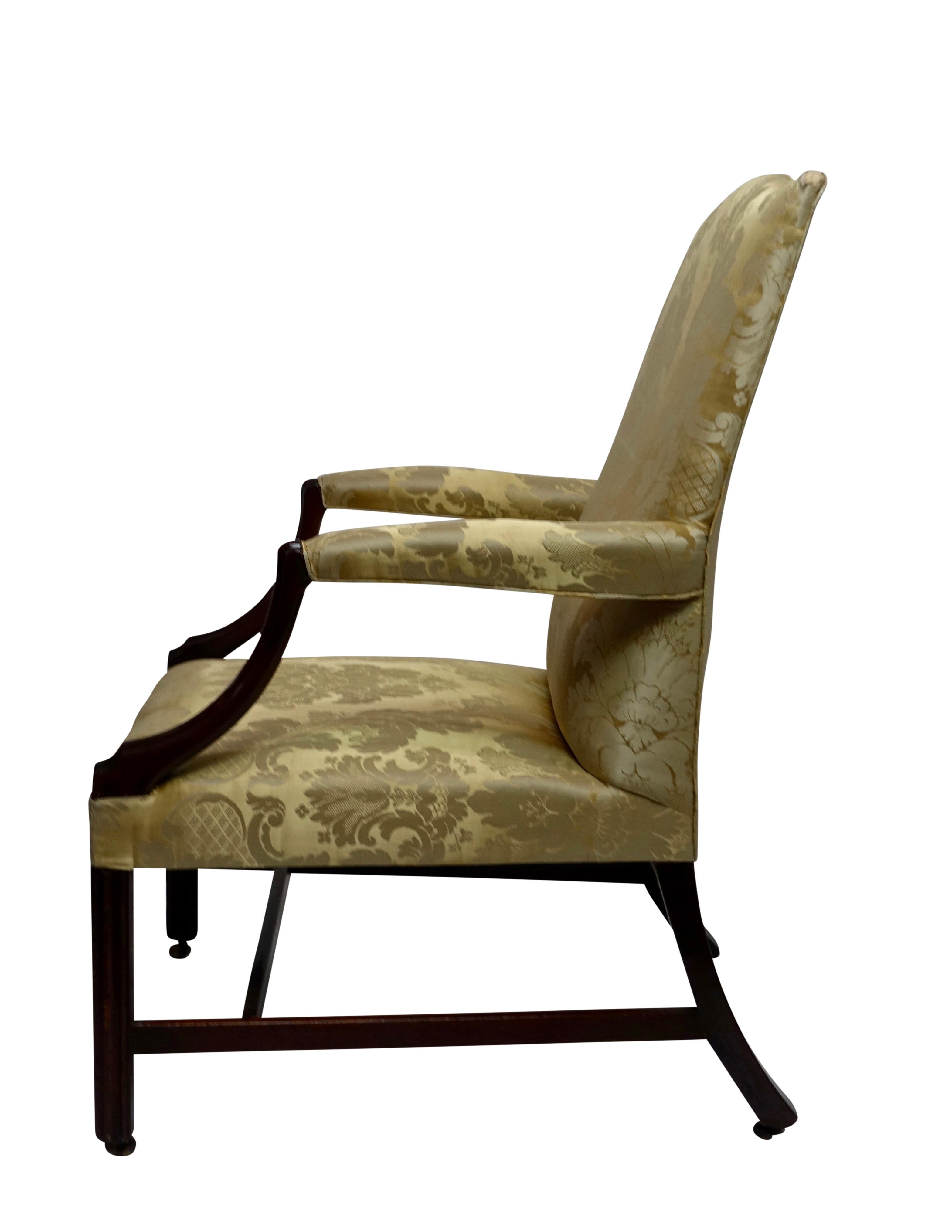 Mahogany Gainsborough Library Chair, England 18th Century 1