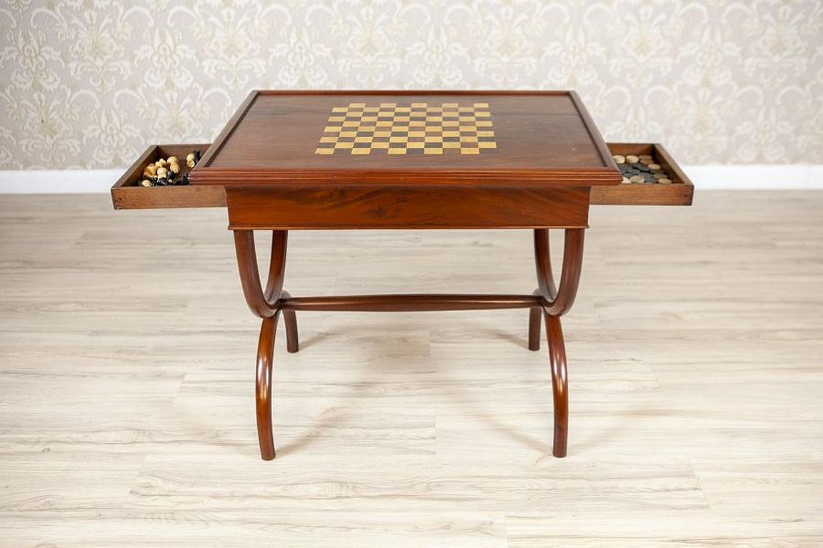 Mahogany Chess and Backgammon Table From the Turn of the 19th and 20th Centuries 1