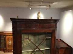 Mahogany George III Period Astragal Glazed Hanging Corner Cabinet