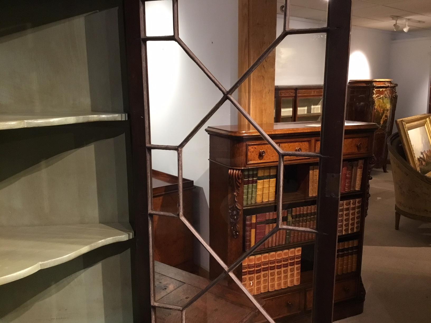 Mahogany George III Period Astragal Glazed Hanging Corner Cabinet For Sale 1