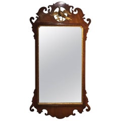 Mahogany George III Period Chippendale Style Wall Mirror