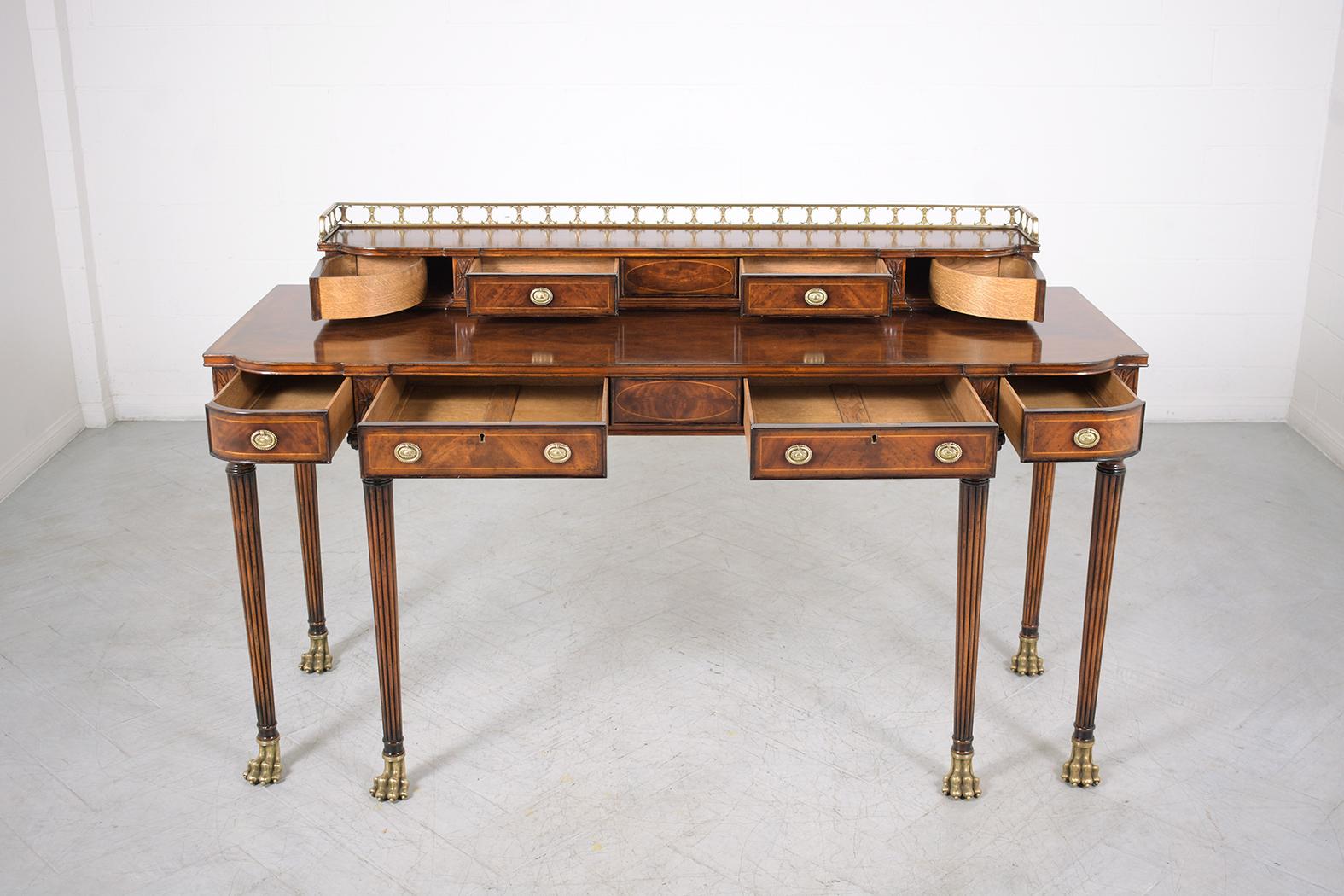 Brass Mahogany George III Sideboard
