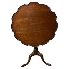 Mahogany George III Stlye Pie Crust Table on Tri Legs