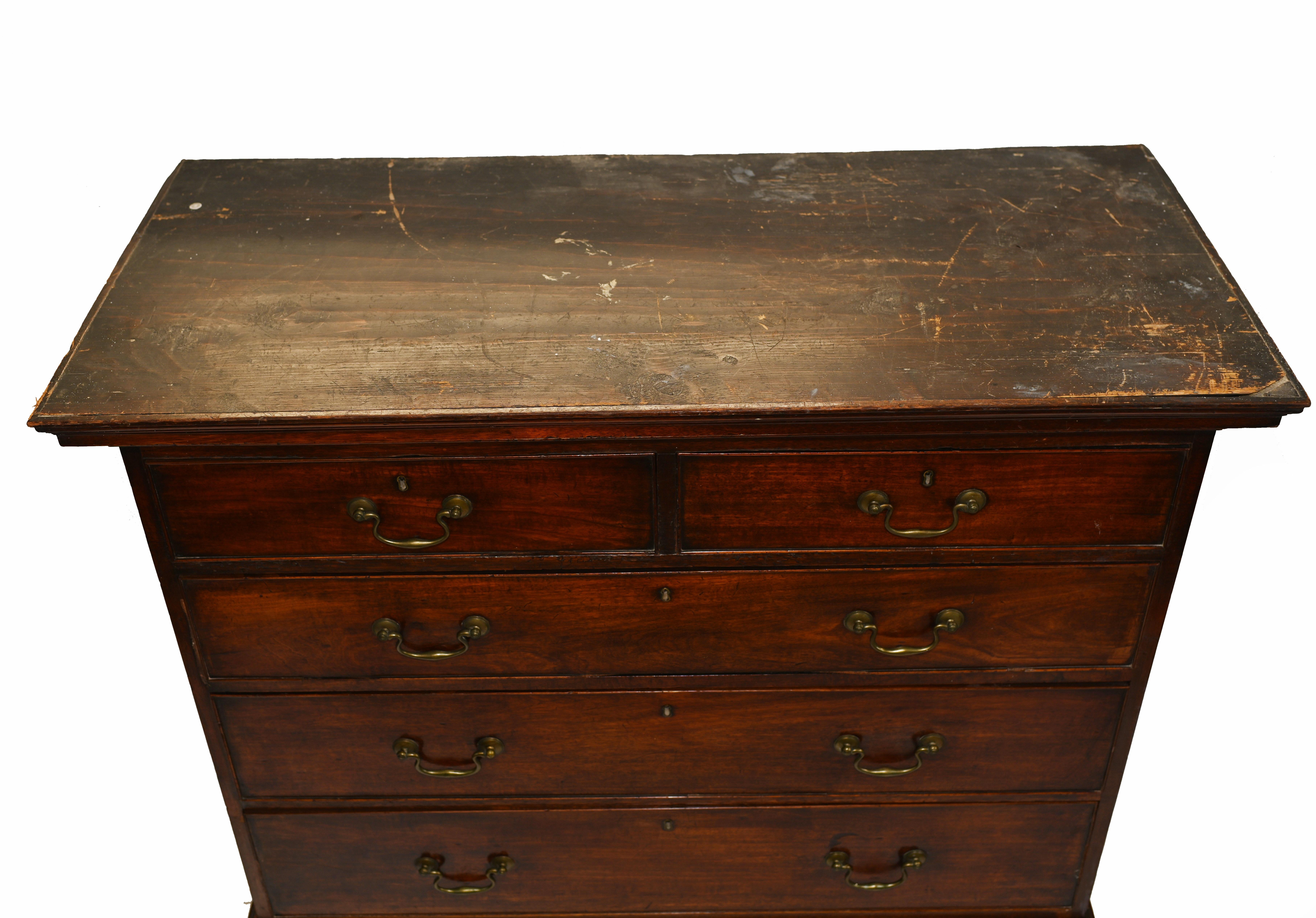 18th Century and Earlier Mahogany Georgian Chest on Chest 1820 English Furniture