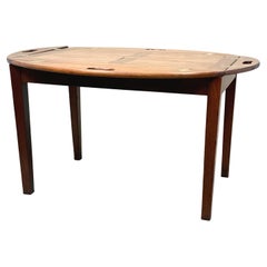 Antique Mahogany Georgian Oval Butlers Tray On Stand
