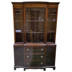 Libreria ad arco in stile georgiano in mogano di Fancher Furniture Co.