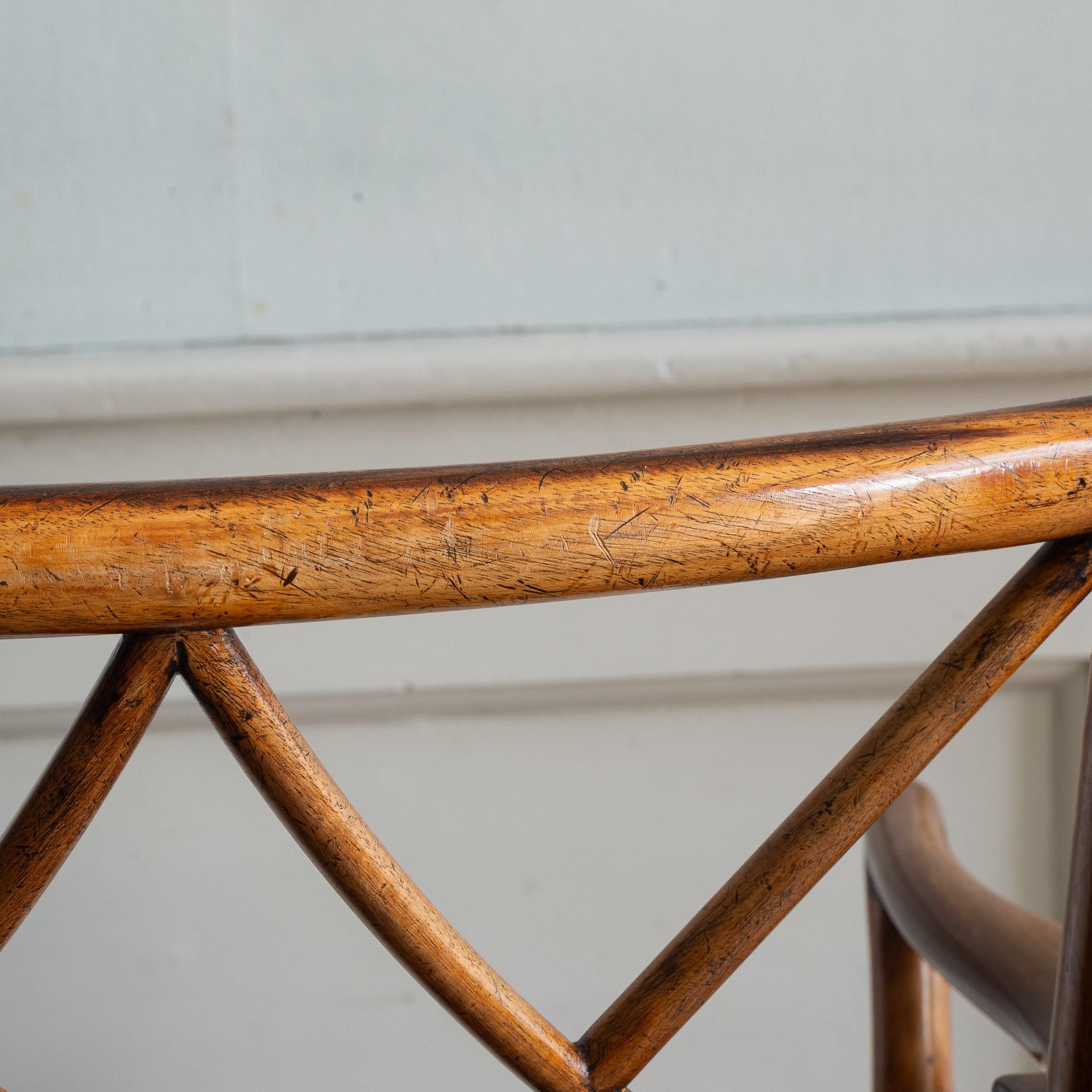 Mahogany Georgian Style Cockpen Armchair For Sale 7