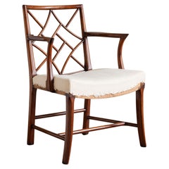 Mahogany Georgian Style Cockpen Armchair