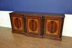 Mahogany Georgian Style Three-Door Buffet Credenza by Leighton Hall