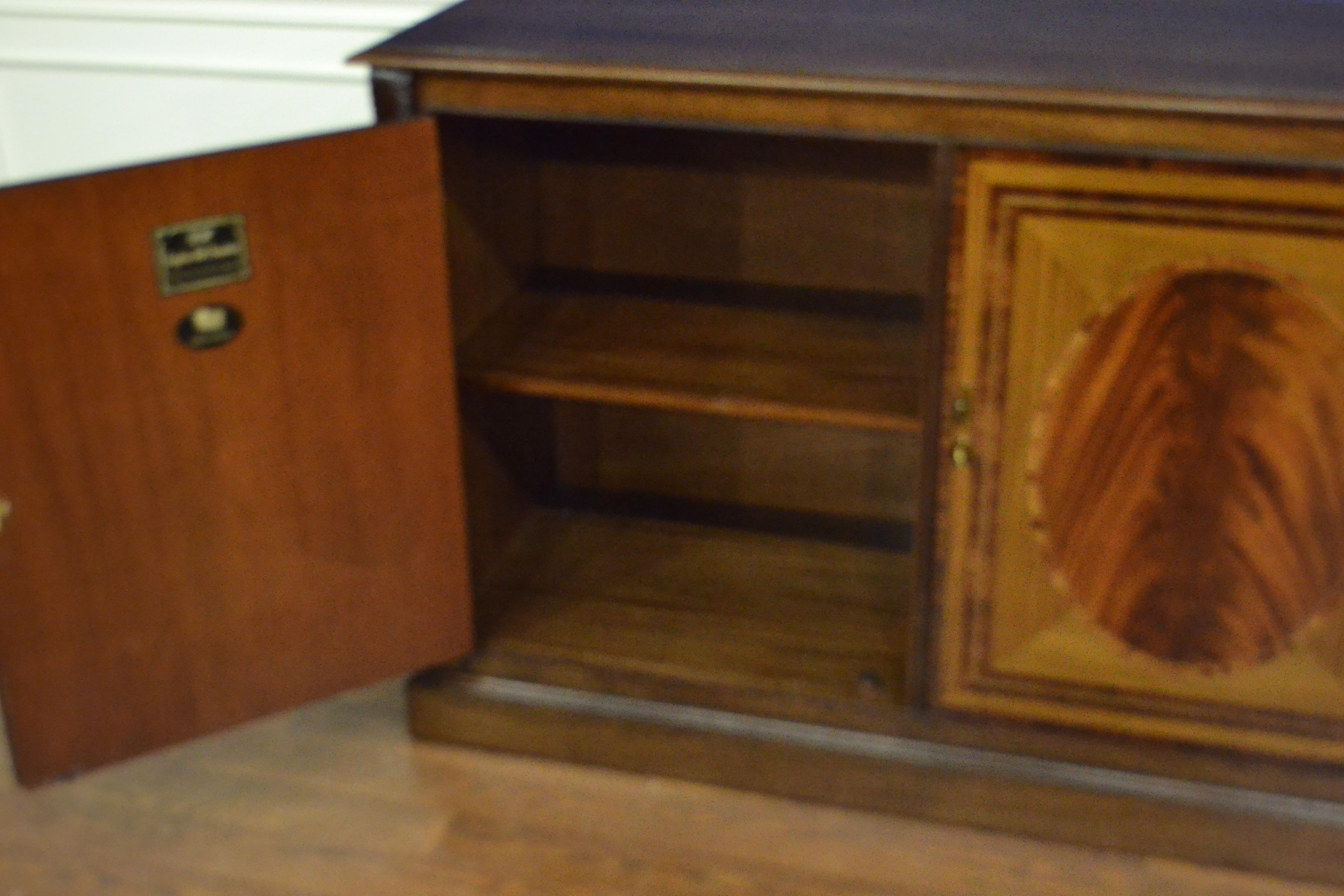 Contemporary Mahogany Georgian Style Two-Door Buffet Credenza by Leighton Hall For Sale