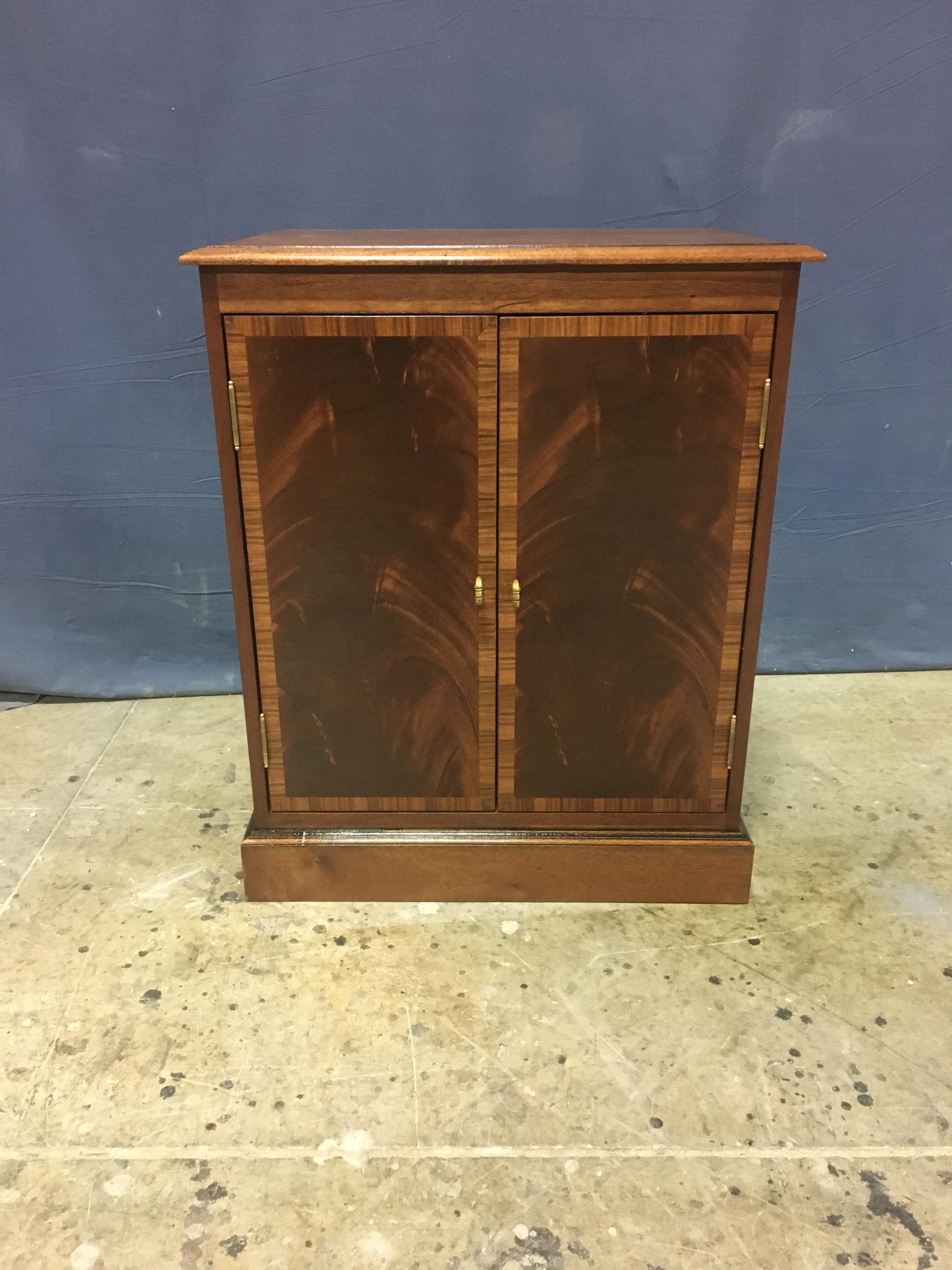 American Mahogany Georgian Style Two-Door Cabinet by Leighton Hall For Sale