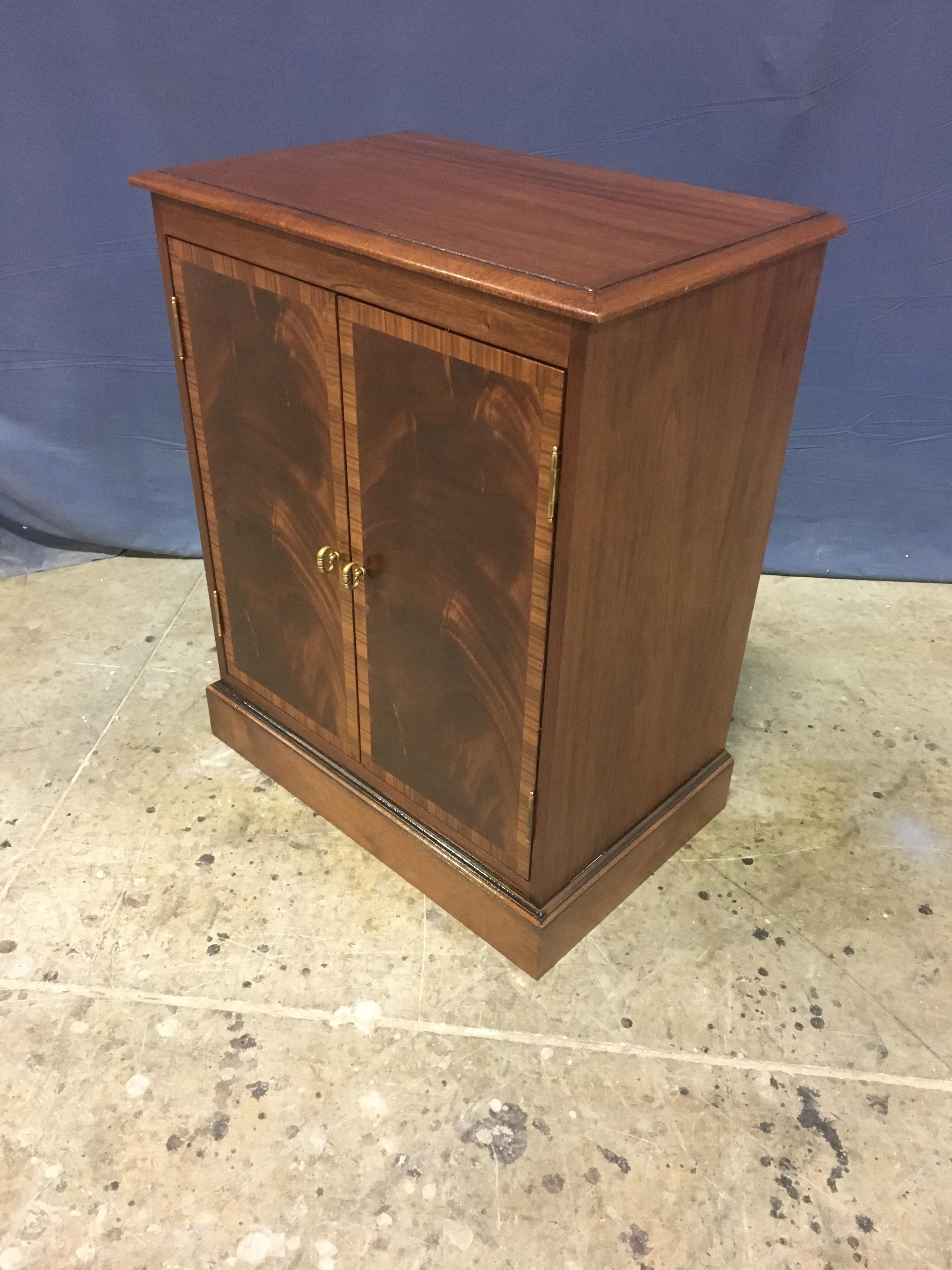 Mahogany Georgian Style Two-Door Cabinet by Leighton Hall In New Condition For Sale In Suwanee, GA